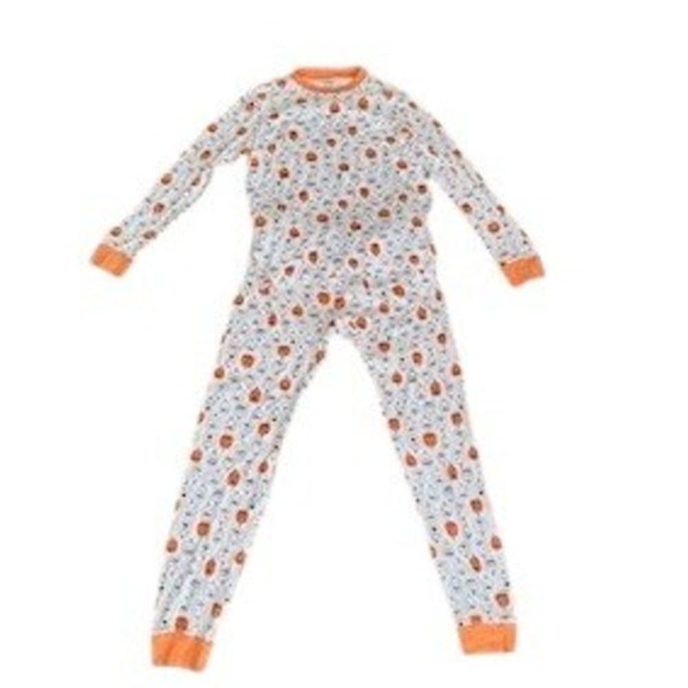 Carter's Adult Pajama Set Halloween Pumpkin Spooky White Orange‎ Cotton XL